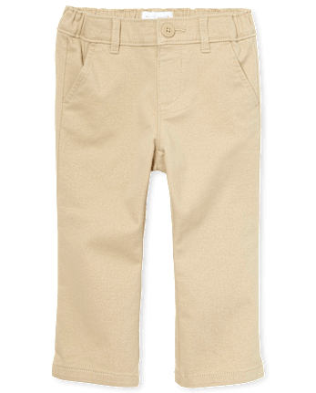 Toddler Girls Uniform Stretch Bootcut Chino Pants