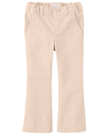 Toddler Girls Uniform Stretch Bootcut Chino Pants