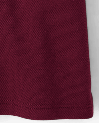 Toddler Girls Uniform Ruffle Soft Stretch Pique Polo