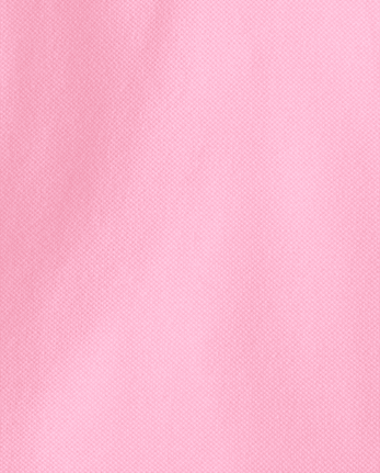 Polo de piqué con volantes de uniforme para niñas pequeñas