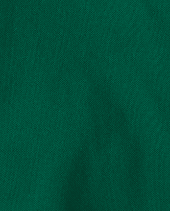 Polo d'uniforme en piqué à volants pour toute-petite fille