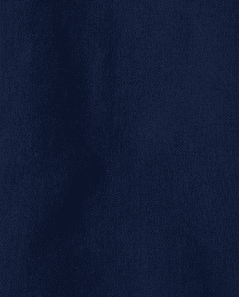 Polo de piqué con volantes de uniforme para niñas pequeñas