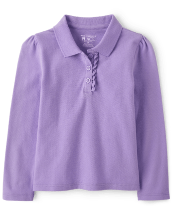 toddler girl purple polo shirt