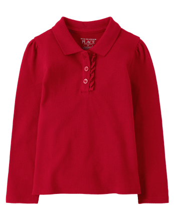 Polo fille manche longue Clearance