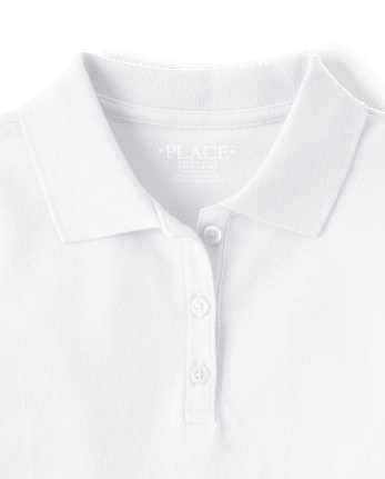 Girls Uniform Soft Stretch Pique Polo