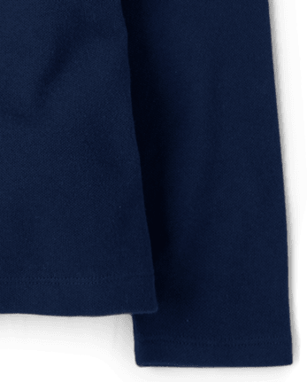 Polo de piqué de manga larga uniforme para niñas