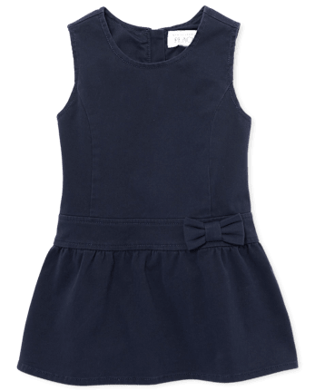 Toddler Girls Uniform Bow Jumper