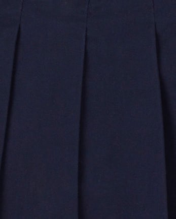 Falda pantalón plisada con lazo de uniforme para niñas pequeñas