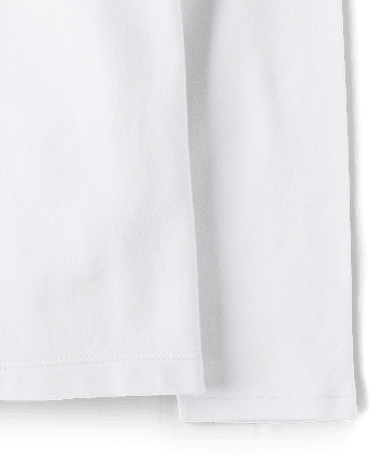 Girls Uniform Ruffle Soft Stretch Pique Polo