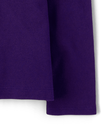 Girls Uniform Ruffle Soft Stretch Pique Polo