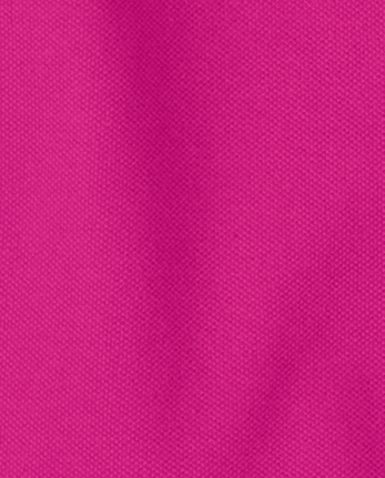 Polo en piqué d'uniforme à volants pour fille