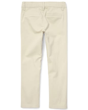 Girls Uniform Stretch Bootcut Chino Pants - Slim