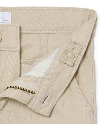 Girls Uniform Stretch Skinny Chino Pants - Slim