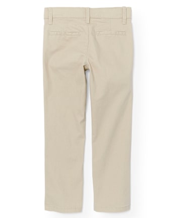 Pantalones chinos ajustados elásticos uniformes para niñas - Plus