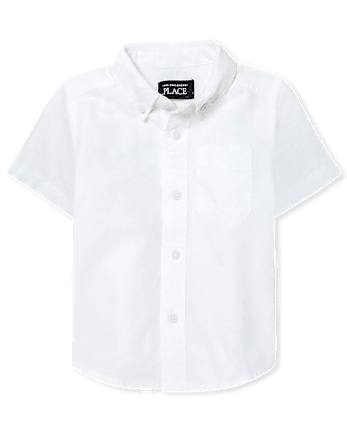 Chemise Oxford boutonnée uniforme pour bébé et tout-petit garçon - WHITE
