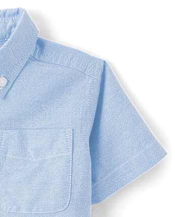 Camisa con botones Oxford uniforme para bebés y niños pequeños