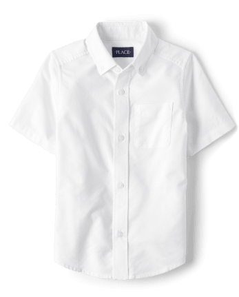 White short sleeve button down clearance