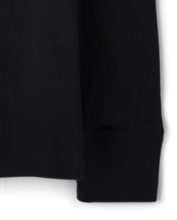 Polo en piqué d'uniforme pour garçon - BLACK