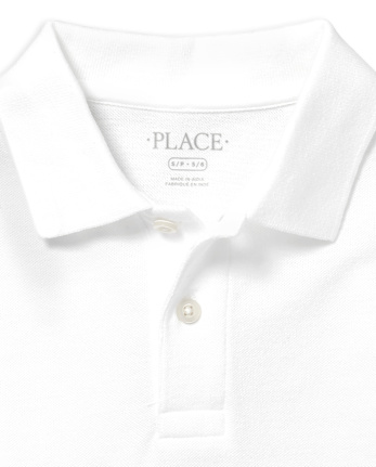 Boys Uniform Soft Pique Polo - WHITE