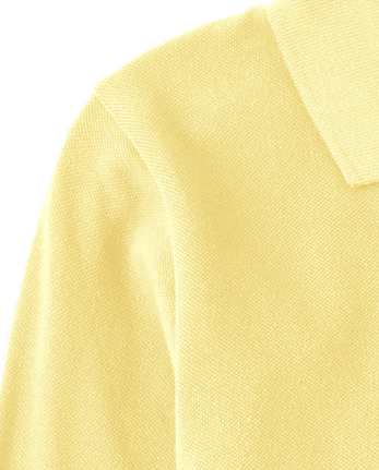 Polo de piqué de manga larga de uniforme para niños