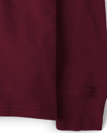 Boys Uniform Soft Pique Polo - REDWOOD