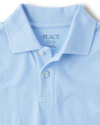 Boys Uniform Long Sleeve Pique Polo | The Children's Place - BROOK