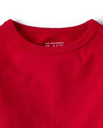 Camiseta básica con capas de uniforme para bebés y niños pequeños