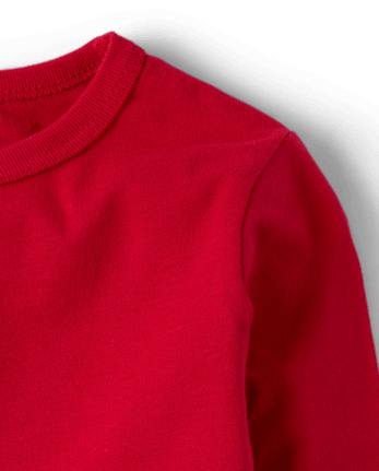 Camiseta básica con capas de uniforme para bebés y niños pequeños