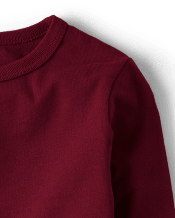 Camiseta básica con capas de uniforme para bebés y niños pequeños