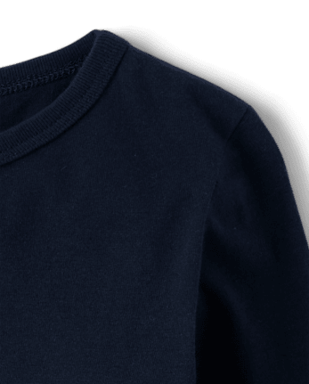 Camiseta básica con capas de uniforme para bebés y niños pequeños