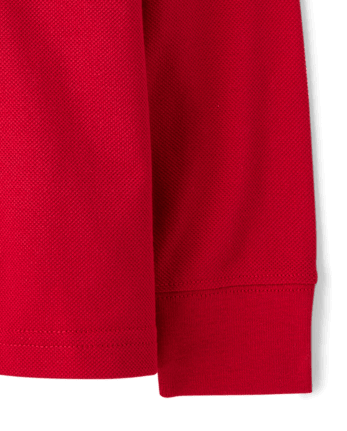 Polo de piqué uniforme para niños pequeños - CLASSICRED