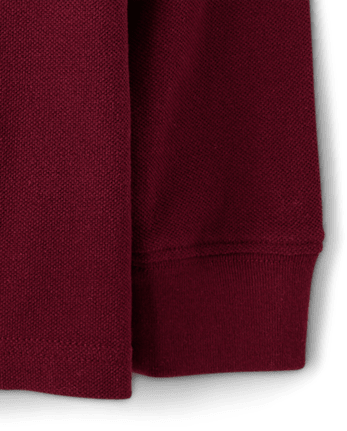 Baby And Toddler Boys Uniform Soft Pique Polo - REDWOOD