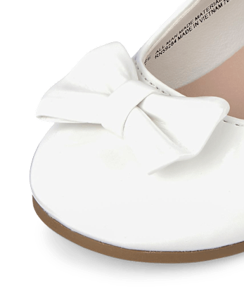 Chaussures à talons bas avec nœud pour petites filles