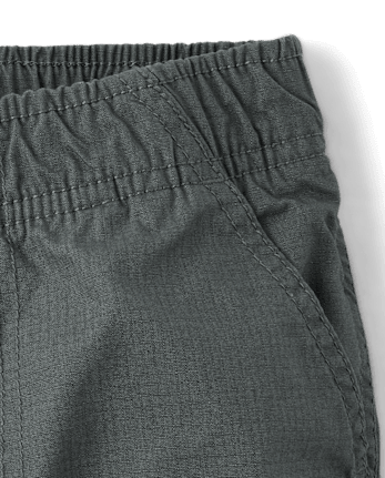 Short cargo garçon en tissu ripstop à enfiler