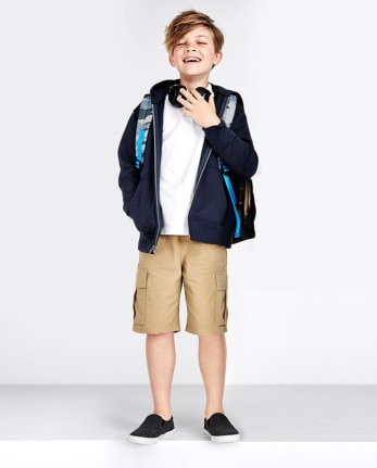 The Children's Place Boys Cotton Pull on Cargo Shorts 