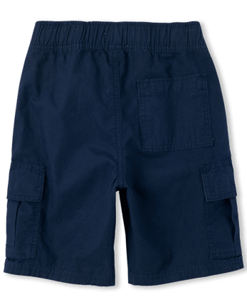 Short cargo garçon en tissu ripstop à enfiler
