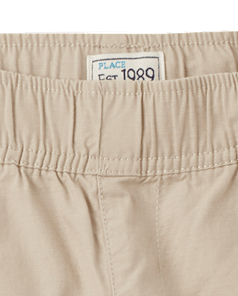 \Short cargo garçon en tissu ripstop à enfiler - Coupe slim\ - SANDWASH