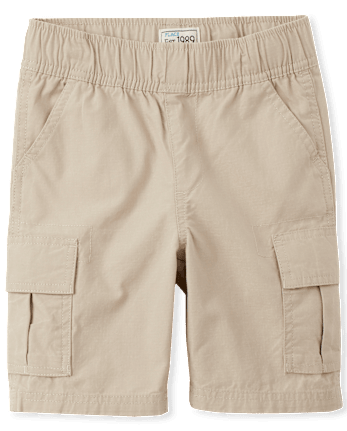 \Short cargo garçon en tissu ripstop à enfiler - Coupe slim\ - SANDWASH