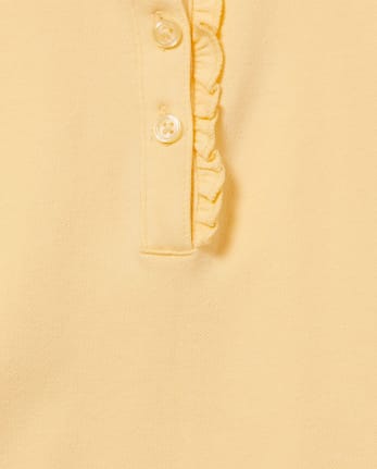 Girls Short Sleeve Ruffled Polo