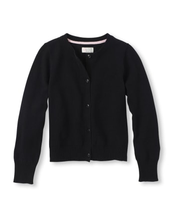 Girls Crew Neck Cardigan