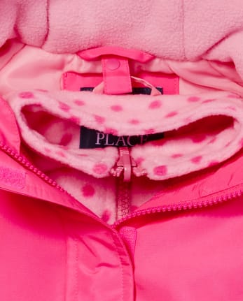 Toddler Girls Colorblock Hooded 3 In 1 Jacket