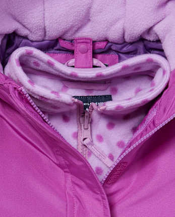 Toddler Girls Colorblock Hooded 3 In 1 Jacket