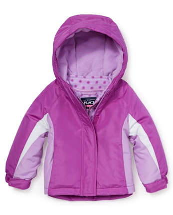 Toddler Girls Colorblock Hooded 3 In 1 Jacket