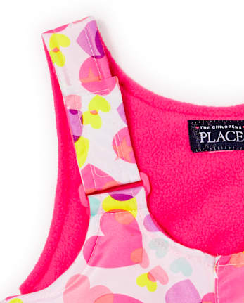 Monos de nieve estampados para niñas pequeñas