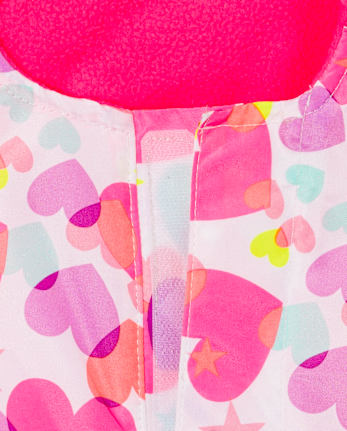 Monos de nieve estampados para niñas pequeñas