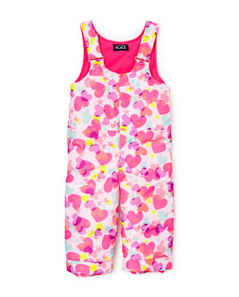 Monos de nieve estampados para niñas pequeñas