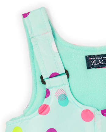 Toddler Girls Print Snow Overalls