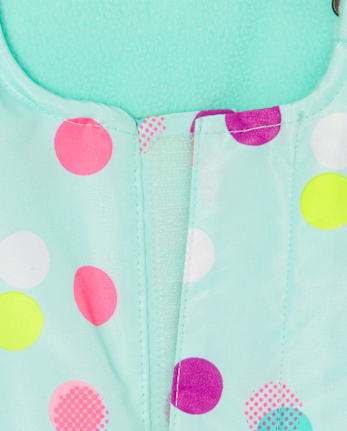 Toddler Girls Print Snow Overalls