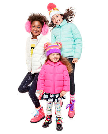 Toddler Girls Hooded Lightweight Puffer Jacket