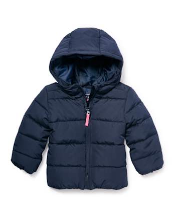 Toddler Girls Hooded Lightweight Puffer Jacket
